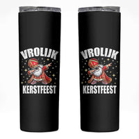 Dutch Christmas Skinny Tumbler Vrolijk Kerstfeest Dabiing Sinterklaas Santa - Wonder Print Shop