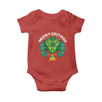 Funny Christmas RPG Baby Onesie Merry Critmas D20 RPG Gamer Dice Gaming Xmas - Wonder Print Shop