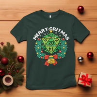 Funny Christmas RPG T Shirt Merry Critmas D20 RPG Gamer Dice Gaming Xmas - Wonder Print Shop