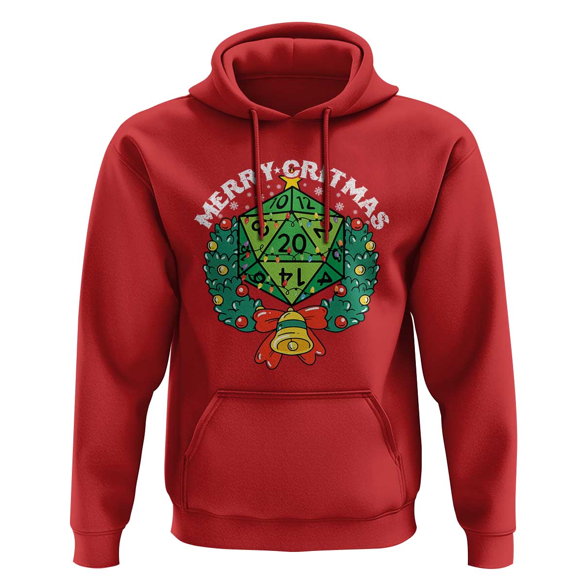 Funny Christmas RPG Hoodie Merry Critmas D20 RPG Gamer Dice Gaming Xmas - Wonder Print Shop