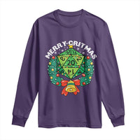 Funny Christmas RPG Long Sleeve Shirt Merry Critmas D20 RPG Gamer Dice Gaming Xmas - Wonder Print Shop
