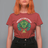 Funny Christmas RPG T Shirt For Women Merry Critmas D20 RPG Gamer Dice Gaming Xmas - Wonder Print Shop