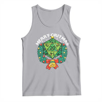 Funny Christmas RPG Tank Top Merry Critmas D20 RPG Gamer Dice Gaming Xmas - Wonder Print Shop