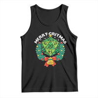 Funny Christmas RPG Tank Top Merry Critmas D20 RPG Gamer Dice Gaming Xmas - Wonder Print Shop