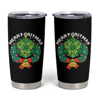 Funny Christmas RPG Tumbler Cup Merry Critmas D20 RPG Gamer Dice Gaming Xmas - Wonder Print Shop