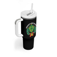 Funny Christmas RPG Tumbler With Handle Merry Critmas D20 RPG Gamer Dice Gaming Xmas - Wonder Print Shop