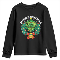Funny Christmas RPG Youth Sweatshirt Merry Critmas D20 RPG Gamer Dice Gaming Xmas - Wonder Print Shop