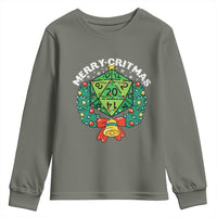 Funny Christmas RPG Youth Sweatshirt Merry Critmas D20 RPG Gamer Dice Gaming Xmas - Wonder Print Shop