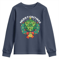 Funny Christmas RPG Youth Sweatshirt Merry Critmas D20 RPG Gamer Dice Gaming Xmas - Wonder Print Shop