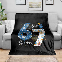 Funny 67 Hanukkah Throw Blanket Chanukah Menorah Dreidel Six Seven Meme - undefined
