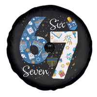 Funny 67 Hanukkah Spare Tire Cover Chanukah Menorah Dreidel Six Seven Meme - Wonder Print Shop