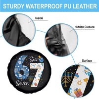 Funny 67 Hanukkah Spare Tire Cover Chanukah Menorah Dreidel Six Seven Meme - Wonder Print Shop