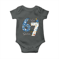 Funny 67 Hanukkah Baby Onesie Chanukah Menorah Dreidel Six Seven Meme - Wonder Print Shop