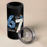 Funny 67 Hanukkah 4 in 1 Can Cooler Tumbler Chanukah Menorah Dreidel Six Seven Meme - Wonder Print Shop