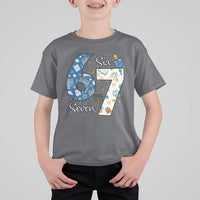 Funny 67 Hanukkah T Shirt For Kid Chanukah Menorah Dreidel Six Seven Meme - Wonder Print Shop