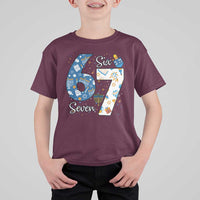 Funny 67 Hanukkah T Shirt For Kid Chanukah Menorah Dreidel Six Seven Meme - Wonder Print Shop