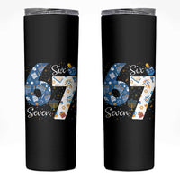 Funny 67 Hanukkah Skinny Tumbler Chanukah Menorah Dreidel Six Seven Meme - Wonder Print Shop