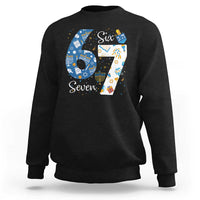 Funny 67 Hanukkah Sweatshirt Chanukah Menorah Dreidel Six Seven Meme - Wonder Print Shop