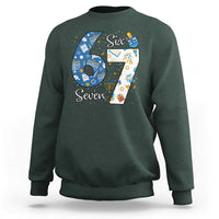 Funny 67 Hanukkah Sweatshirt Chanukah Menorah Dreidel Six Seven Meme - Wonder Print Shop