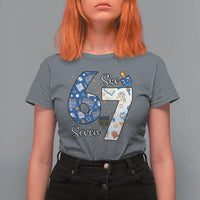 Funny 67 Hanukkah T Shirt For Women Chanukah Menorah Dreidel Six Seven Meme - Wonder Print Shop