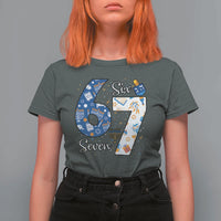 Funny 67 Hanukkah T Shirt For Women Chanukah Menorah Dreidel Six Seven Meme - Wonder Print Shop