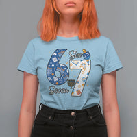 Funny 67 Hanukkah T Shirt For Women Chanukah Menorah Dreidel Six Seven Meme - Wonder Print Shop