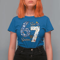 Funny 67 Hanukkah T Shirt For Women Chanukah Menorah Dreidel Six Seven Meme - Wonder Print Shop
