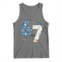 Funny 67 Hanukkah Tank Top Chanukah Menorah Dreidel Six Seven Meme - Wonder Print Shop