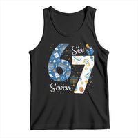 Funny 67 Hanukkah Tank Top Chanukah Menorah Dreidel Six Seven Meme - Wonder Print Shop