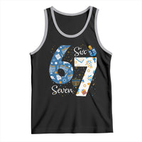 Funny 67 Hanukkah Tank Top Chanukah Menorah Dreidel Six Seven Meme - Wonder Print Shop