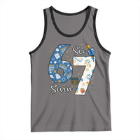 Funny 67 Hanukkah Tank Top Chanukah Menorah Dreidel Six Seven Meme - Wonder Print Shop