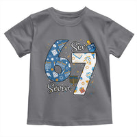 Funny 67 Hanukkah Toddler T Shirt Chanukah Menorah Dreidel Six Seven Meme - Wonder Print Shop