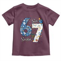 Funny 67 Hanukkah Toddler T Shirt Chanukah Menorah Dreidel Six Seven Meme - Wonder Print Shop