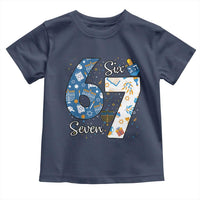 Funny 67 Hanukkah Toddler T Shirt Chanukah Menorah Dreidel Six Seven Meme - Wonder Print Shop