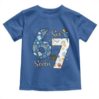 Funny 67 Hanukkah Toddler T Shirt Chanukah Menorah Dreidel Six Seven Meme - Wonder Print Shop