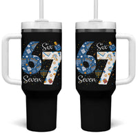 Funny 67 Hanukkah Tumbler With Handle Chanukah Menorah Dreidel Six Seven Meme - Wonder Print Shop