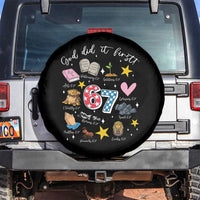 Funny 67 Christian Spare Tire Cover God Did It First Six Seven Meme Bible Verses - Wonder Print Shop