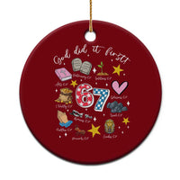 Funny 67 Christian Ceramic Ornament God Did It First Six Seven Meme Bible Verses - Wonder Print Shop