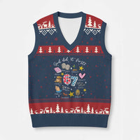 Funny 67 Christian V-Neck Knit Sweater Vest God Did It First Six Seven Meme Bible Verses - Wonder Print Shop