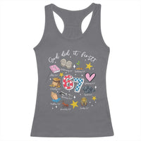 Funny 67 Christian Racerback Tank Top God Did It First Six Seven Meme Bible Verses - Wonder Print Shop