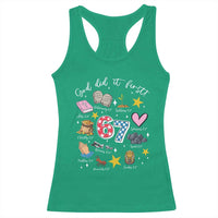 Funny 67 Christian Racerback Tank Top God Did It First Six Seven Meme Bible Verses - Wonder Print Shop