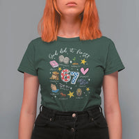 Funny 67 Christian T Shirt For Women God Did It First Six Seven Meme Bible Verses - Wonder Print Shop