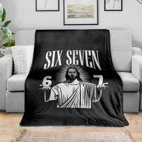 Funny Jesus 67 Throw Blanket God Six Seven Meme Religious Christian - Wonder Print Shop