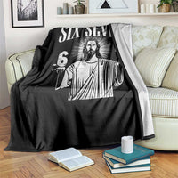 Funny Jesus 67 Throw Blanket God Six Seven Meme Religious Christian - Wonder Print Shop