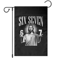 Funny Jesus 67 Garden Flag God Six Seven Meme Religious Christian - Wonder Print Shop