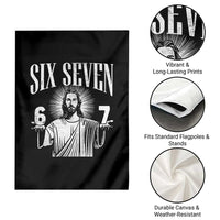 Funny Jesus 67 Garden Flag God Six Seven Meme Religious Christian - Wonder Print Shop