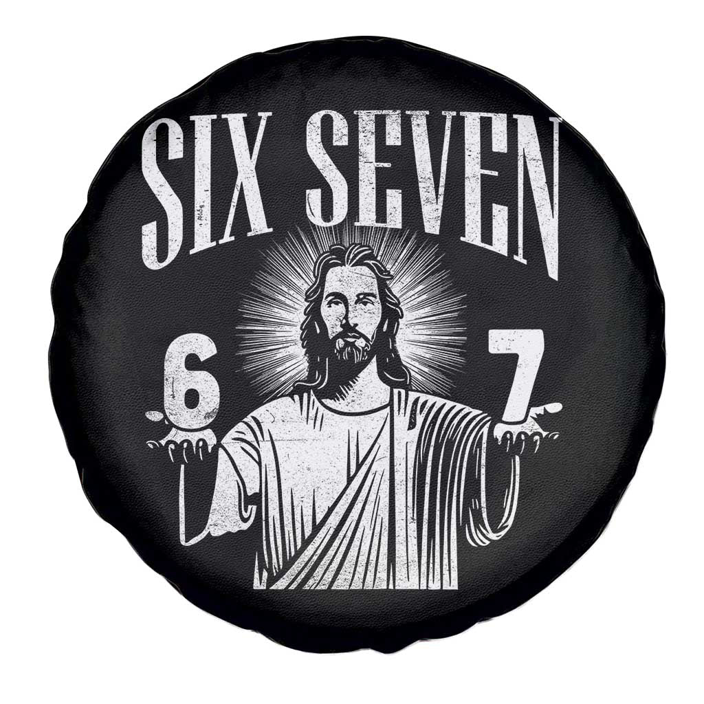 Funny Jesus 67 Spare Tire Cover God Six Seven Meme Religious Christian - Wonder Print Shop
