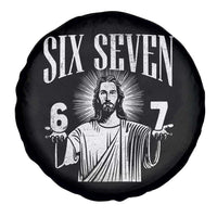 Funny Jesus 67 Spare Tire Cover God Six Seven Meme Religious Christian - Wonder Print Shop