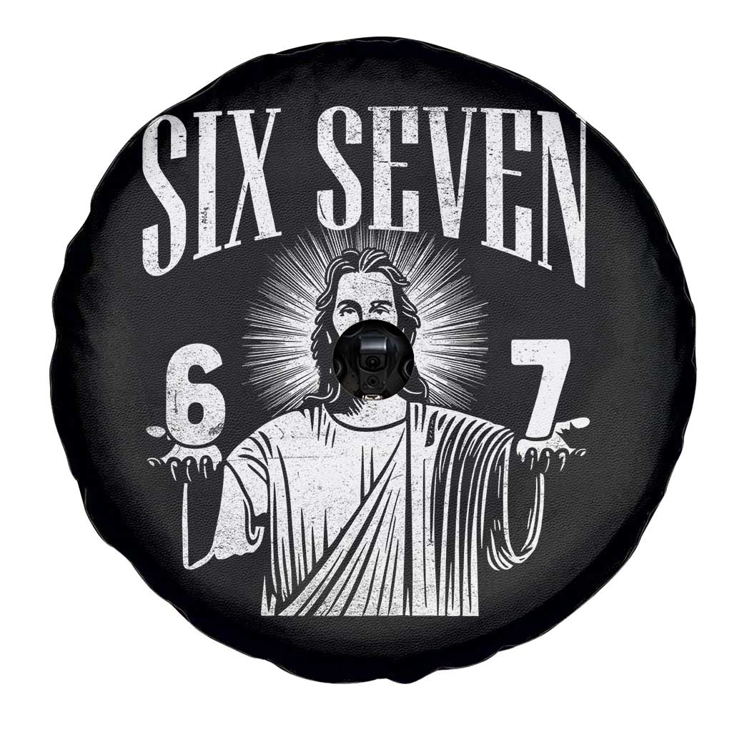 Funny Jesus 67 Spare Tire Cover God Six Seven Meme Religious Christian - Wonder Print Shop