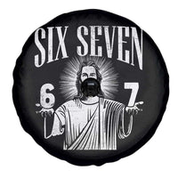 Funny Jesus 67 Spare Tire Cover God Six Seven Meme Religious Christian - Wonder Print Shop